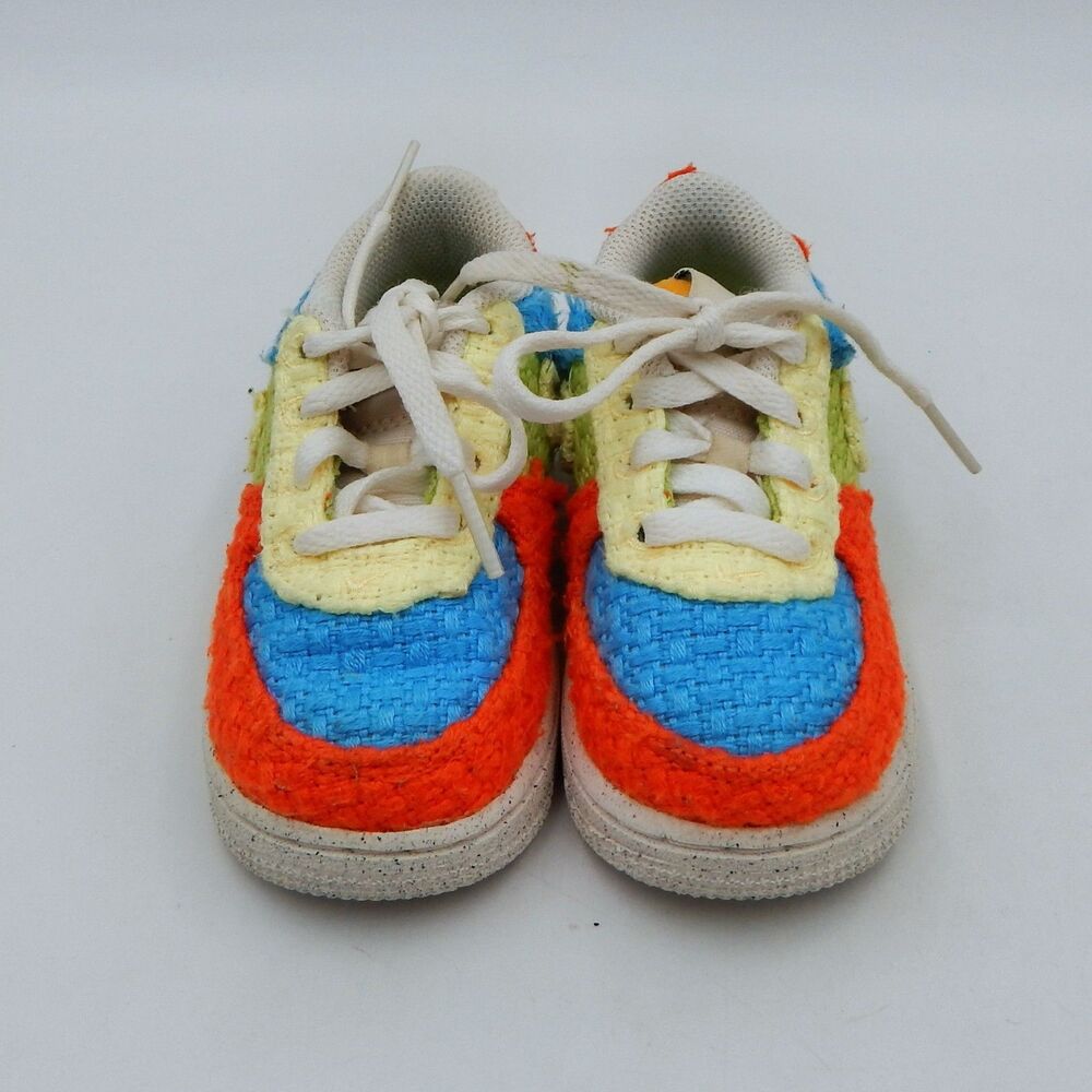 Nike Air Force 1 Low Shoes Hemp Toddler Size 7C Blue Red Green DV2194-400